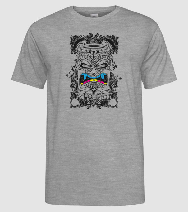 Stâlp totem antic model gri pe tricou