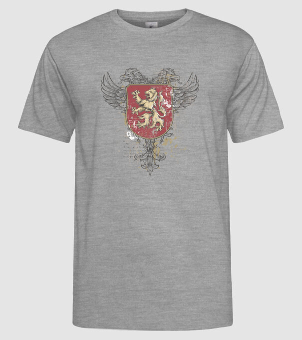 Scut - Leu model gri pe tricou