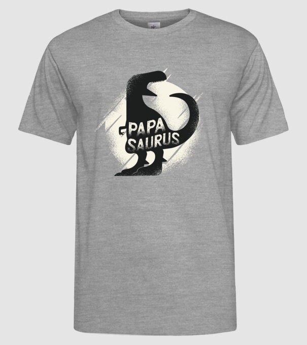 papasaurus model gri pe tricou