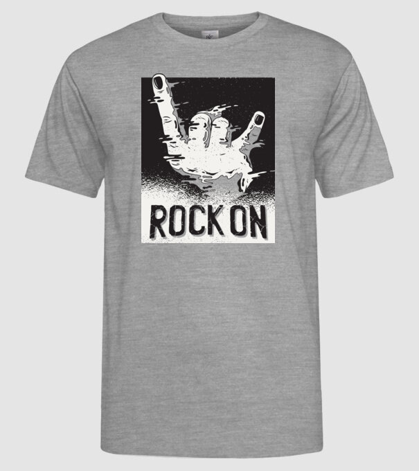 Rock On model gri pe tricou