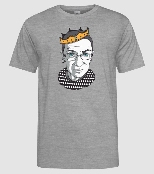 Ruth Bader Ginsburg model gri pe tricou