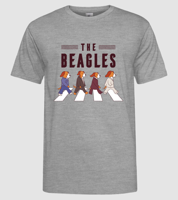 The Beagles model gri pe tricou