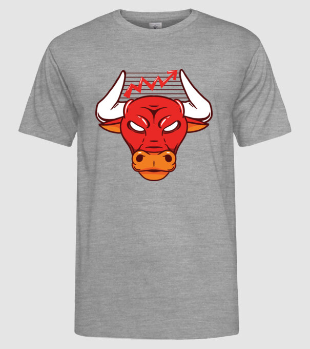 Bursa de Valori Taur model gri pe tricou