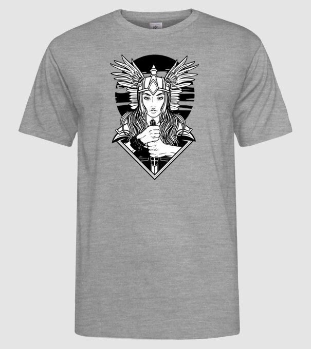 Zeița Valkyrie model gri pe tricou