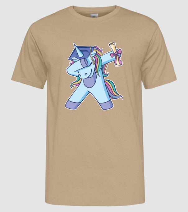 Unicorn Absolvent model nisipiu pe tricou
