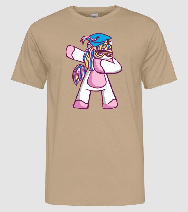 Unicorn Absolvent DAB model nisipiu pe tricou