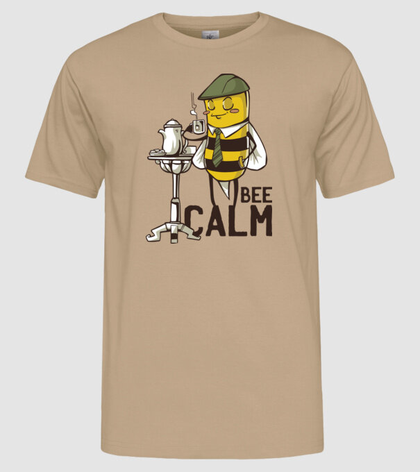 Bee Calm - Fii răbdător Albinuță model nisipiu pe tricou