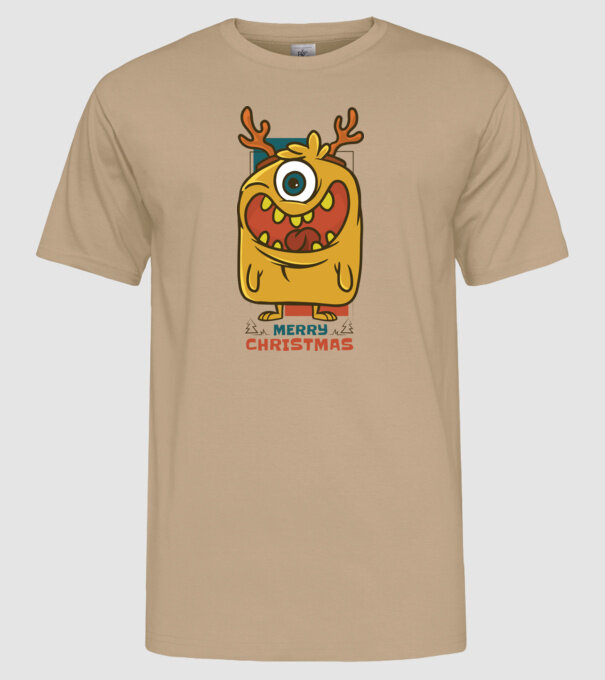 Crăciun Fericit Monstru model nisipiu pe tricou