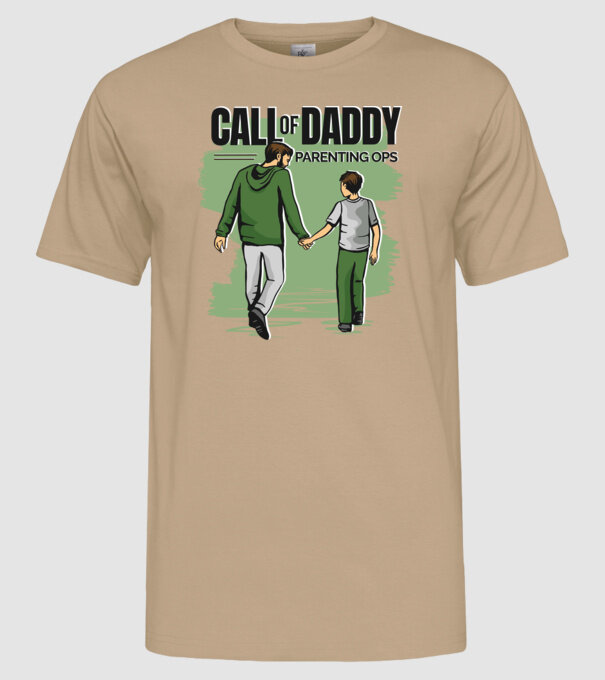Call of Daddy - Pentru tata model nisipiu pe tricou