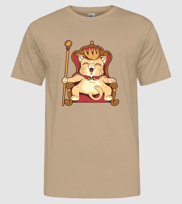 Cat King Pisică rege model nisipiu pe tricou