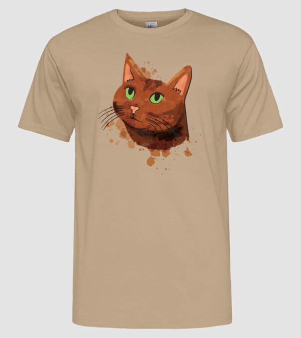 Cap pisică model nisipiu pe tricou