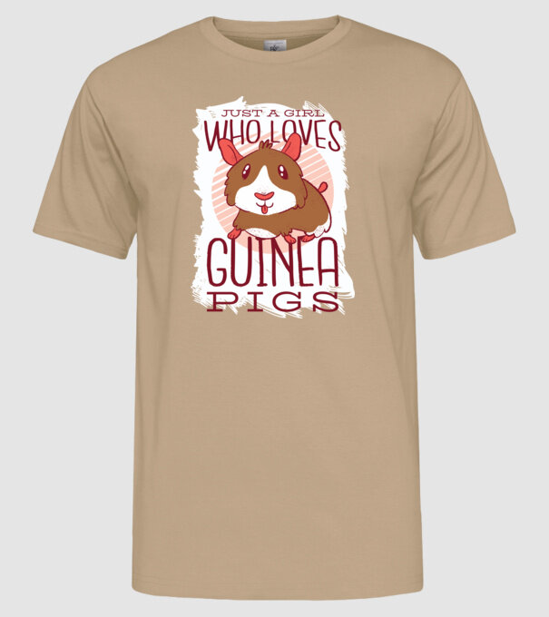 Doar o fată care iubește porcușorii de Guineea model nisipiu pe tricou