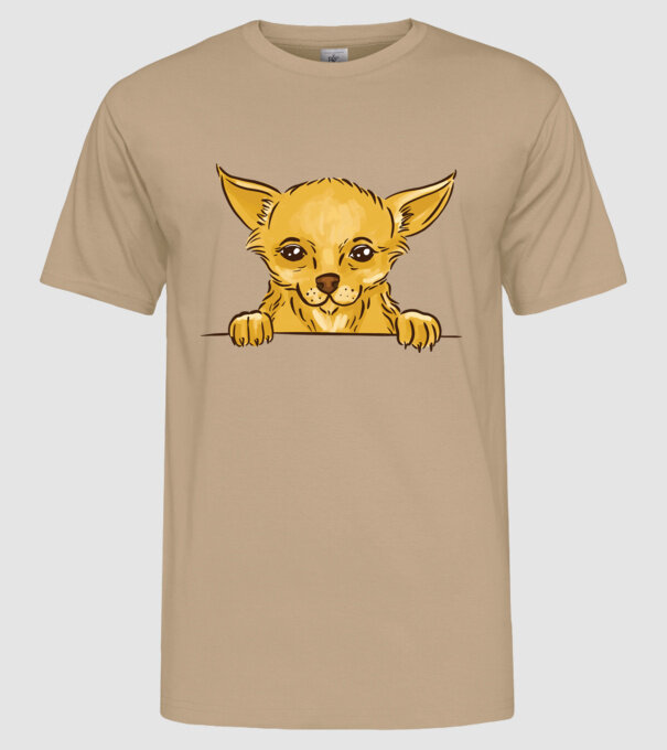 Cap de Chihuahua model nisipiu pe tricou