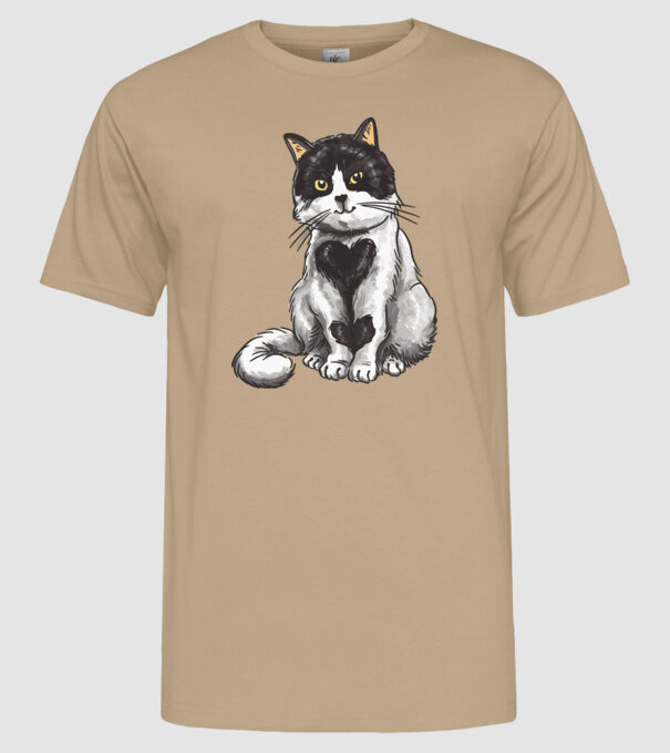 Pisicuță drăguță model nisipiu pe tricou