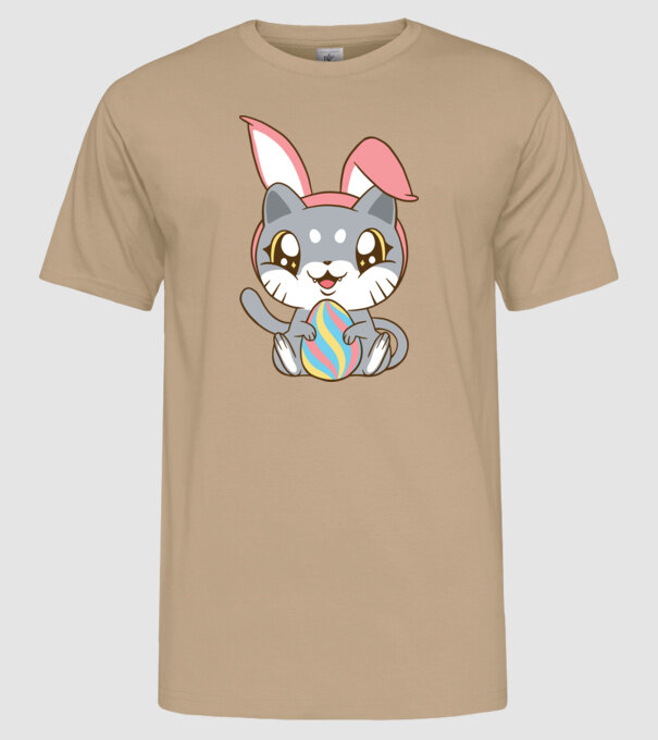 Pisicuță drăguță de Paște model nisipiu pe tricou