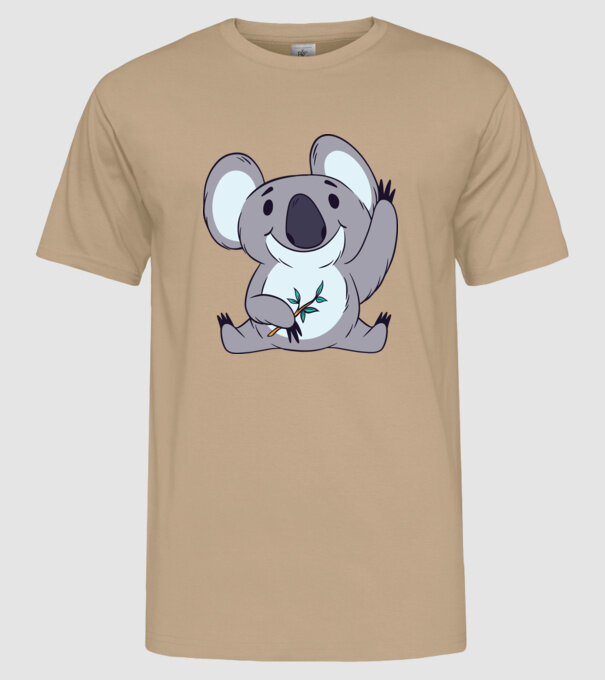Koala drăguț model nisipiu pe tricou