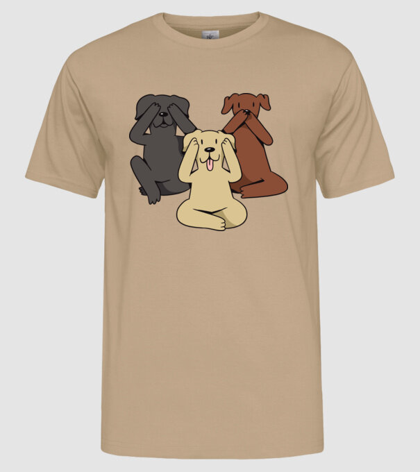 Câini drăguți model nisipiu pe tricou