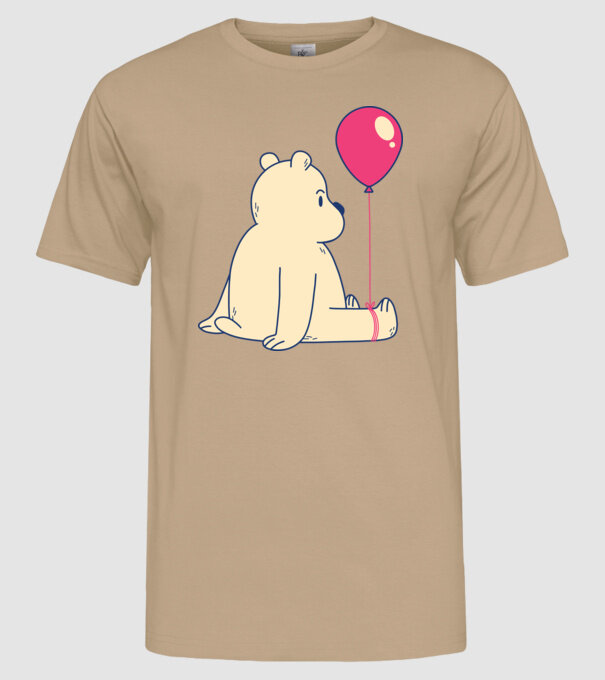 Teddy Drăguț cu Balon model nisipiu pe tricou