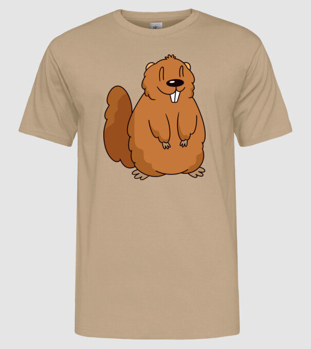 Marmotă drăguță model nisipiu pe tricou