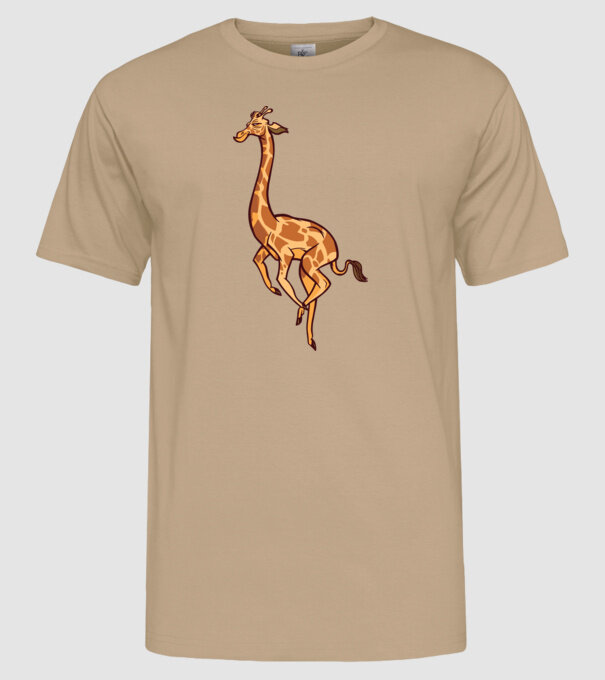 Girafă drăguță model nisipiu pe tricou