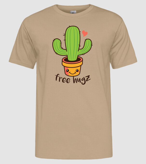 Free Hugz tricou amuzant Cactus model nisipiu pe tricou