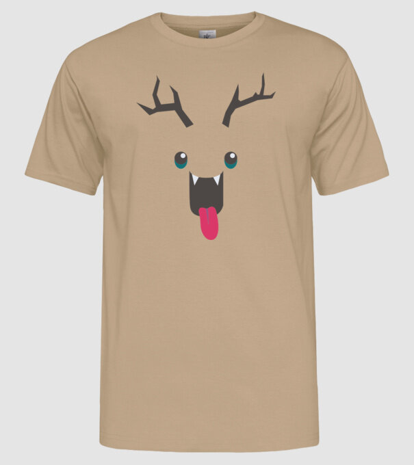 Funny Deer model nisipiu pe tricou
