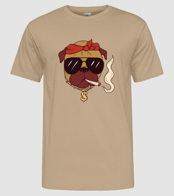 Rapper Gangster Mops model nisipiu pe tricou