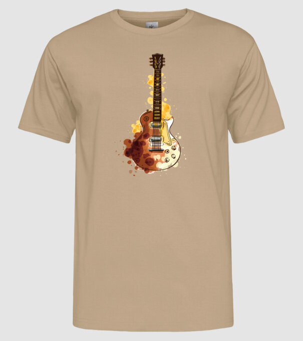 Chitara Pictură model nisipiu pe tricou