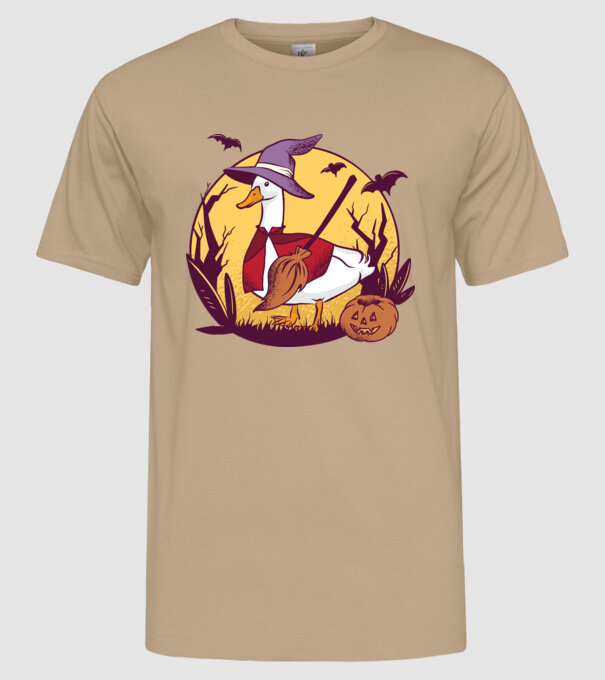 Gâscă Halloween model nisipiu pe tricou