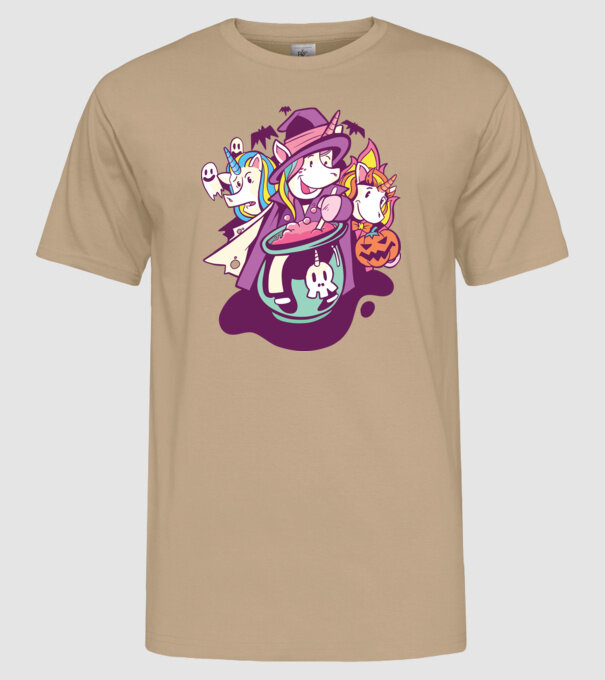 Unicorni Halloween model nisipiu pe tricou