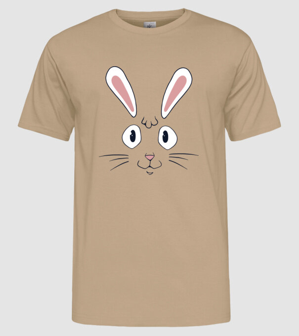 Cap iepuraș de Paște model nisipiu pe tricou