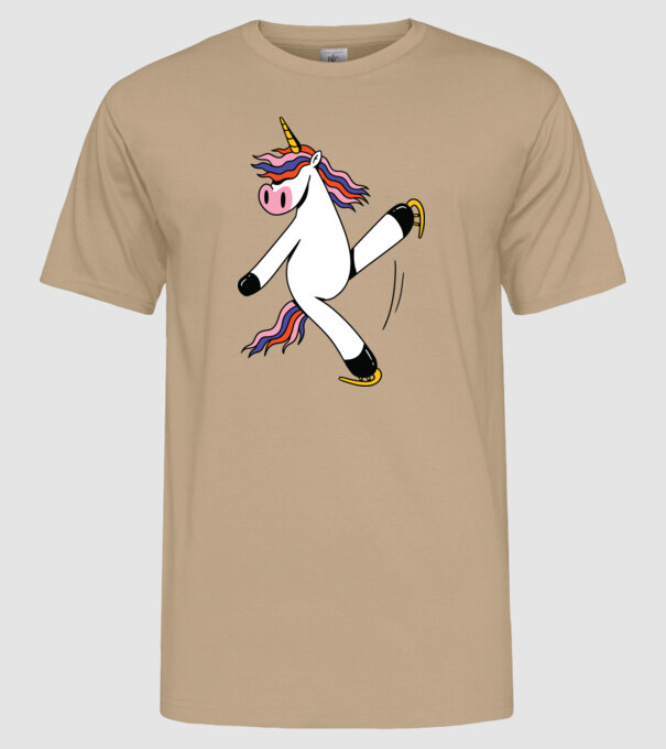 Unicorn cu Patine model nisipiu pe tricou