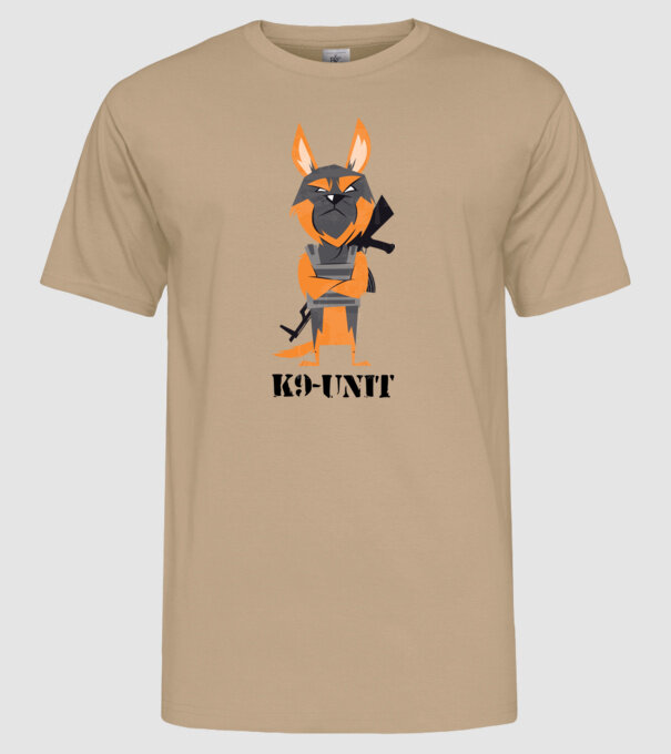 Unitatea K9 - Câine polițist model nisipiu pe tricou