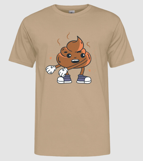 Căcat DAB model nisipiu pe tricou