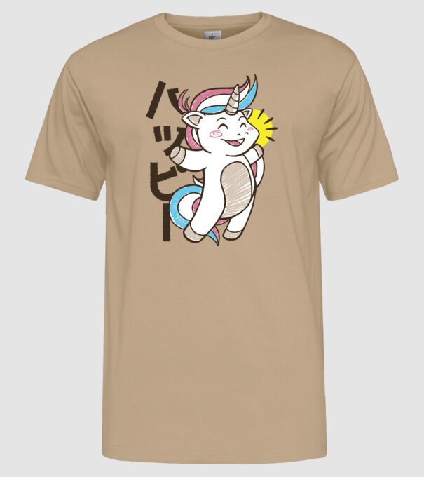 Kawaii unicorn model nisipiu pe tricou