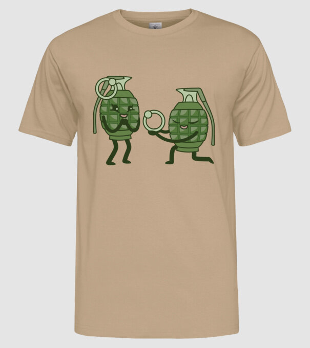 Grenadă de mână Cerere în căsătorie Dragoste model nisipiu pe tricou
