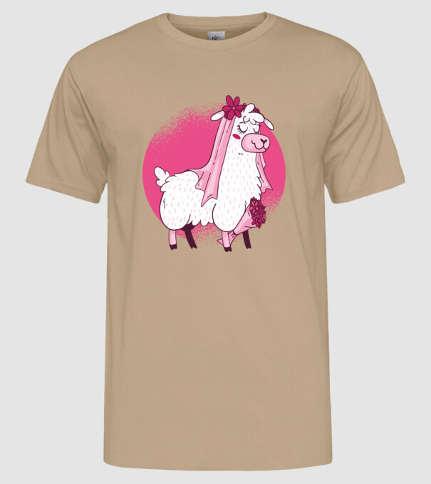 Mireasa Llama pentru petrecerea burlăcițelor model nisipiu pe tricou