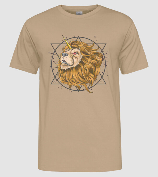 lion unicorn model nisipiu pe tricou