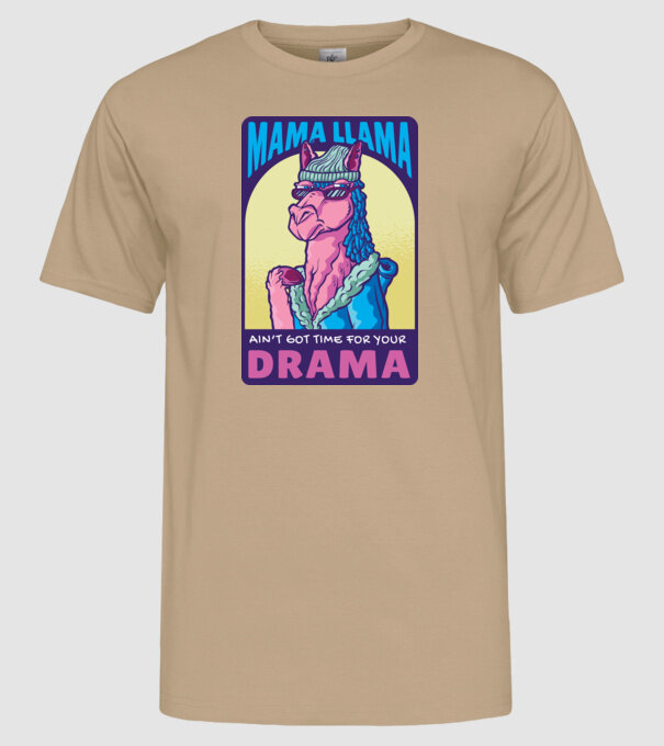 Mama Lama model nisipiu pe tricou