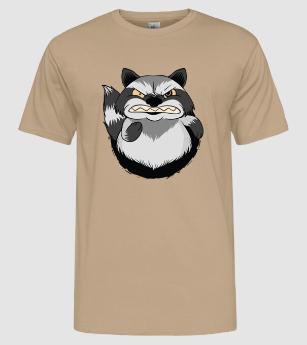 Raton furios model nisipiu pe tricou