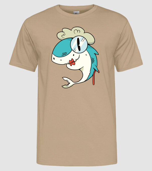 Bunică Rechin model nisipiu pe tricou