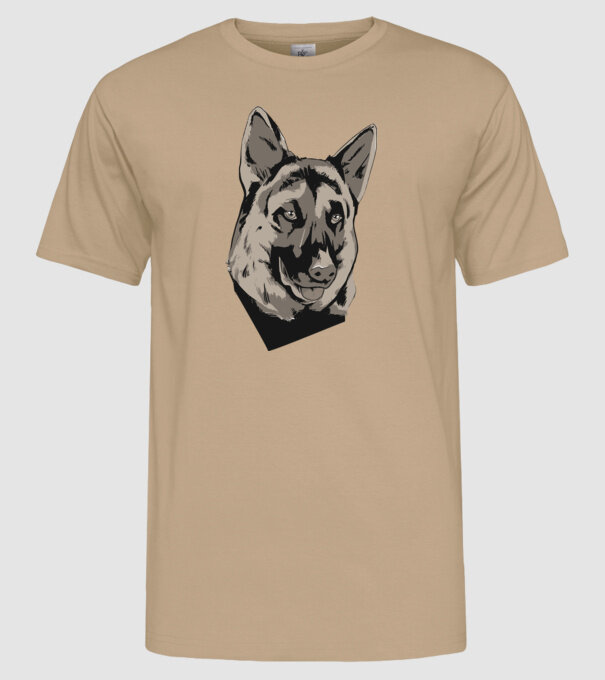 Ciobănesc german cap model nisipiu pe tricou