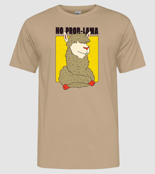 No Prob LLama - Lama model nisipiu pe tricou