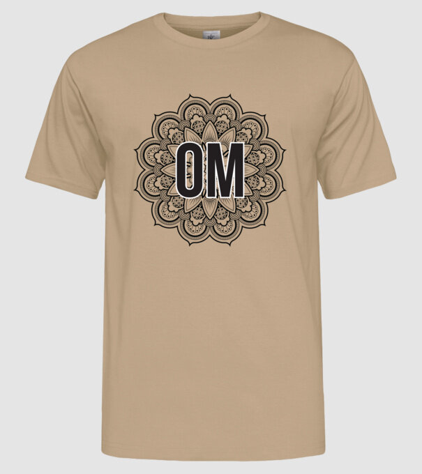 OM Mandala model nisipiu pe tricou