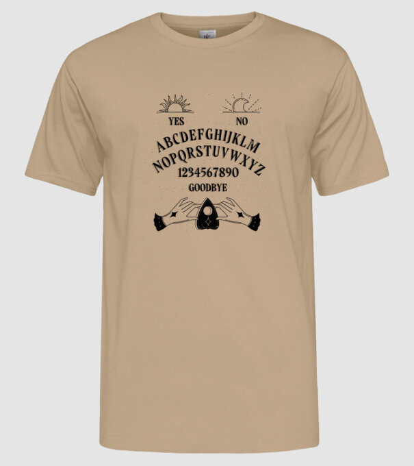 Motiv Ouija model nisipiu pe tricou