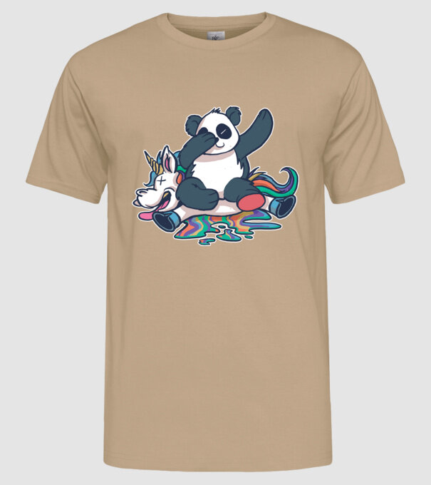 Panda DAB Unicorn model nisipiu pe tricou