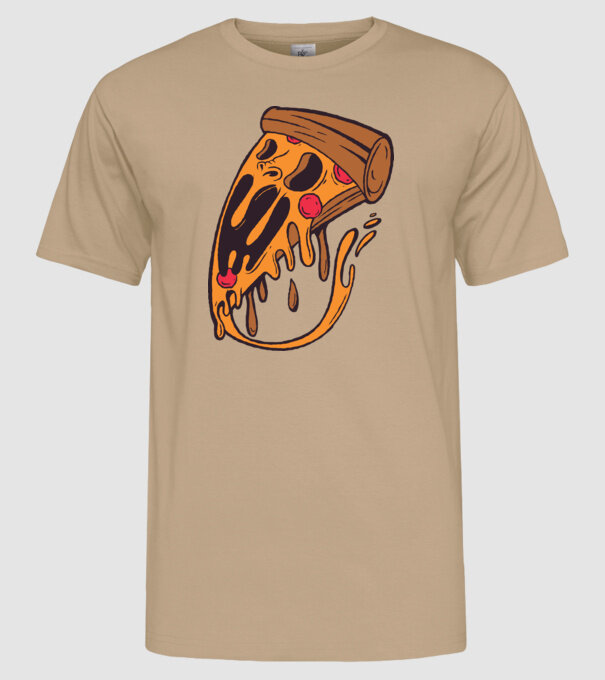 Pizza Horror model nisipiu pe tricou