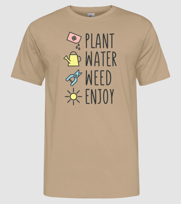 Plant Water Weed Enjoy model nisipiu pe tricou