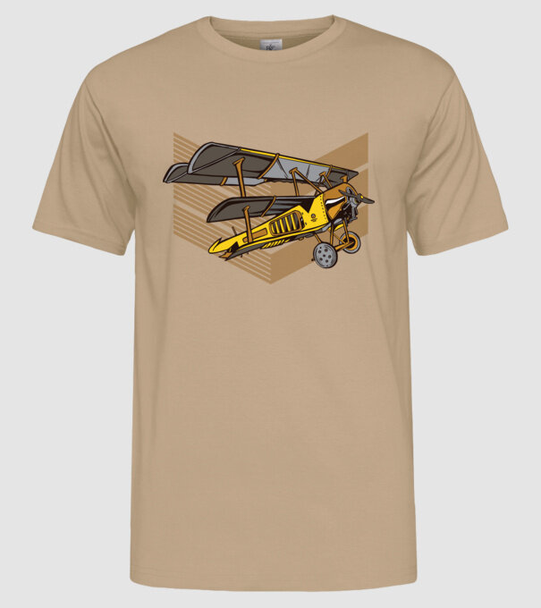 Avion cu elice model nisipiu pe tricou