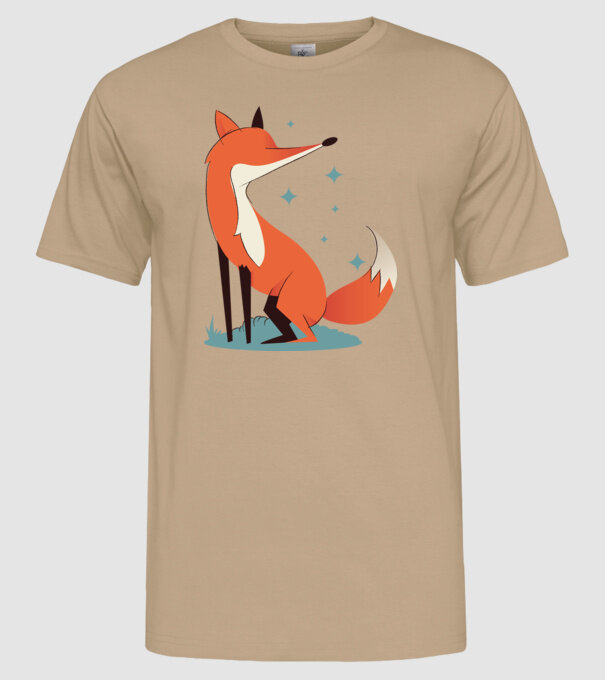 Vulpe model nisipiu pe tricou